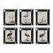 10036-S6 - Sterling Industries - 12.5 Inch Solitary Heron Wall Art - (Set of 6) Black Finish -