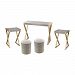 3169-024/S5 - Sterling Industries - Sands Point - 30 Inch 5-Piece Furniture Set (Set of 5) Gold/Grey Finish - Sands Point