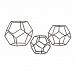 138-165/S3 - Sterling Industries - 12 Inch Geometric Orb (Set of 3) Grey Iron/Gold Finish -