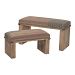 138-082/S2 - Sterling Industries - Alton - 38 Inch Bench Set of 2 Light Distressed Oak Finish with Heavy-Linen Shade - Alton