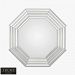 114-129 - Sterling Industries - 42 Inch Octagonal Stepped Wall Mirror Clear Finish -