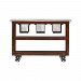 13633 - Stein World - Kitch - 56.25 Inch Rolling Kitchen Cart Hand-Painted/Wood Tone Finish - Kitch