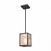 16182/1 - Elk Lighting - Stasis - 6 Inch One Light Pendant Oil Rubbed Bronze Finish with Tan Mica Glass - Stasis