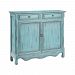 13017 - Stein World - Claridon - 41 Inch 2-Door 2-Drawer Cabinet Blue/Hand-Painted Finish - Claridon