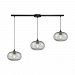 25124/3L - Elk Lighting - Volace - Three Light Linear Mini Pendant Oil Rubbed Bronze Finish with Rotunde Grey-Speckled Blown Glass - Volace