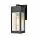 57302/1 - Elk Lighting - Angus - One Light Outdoor Wall Sconce 20 by 12 Charcoal Finish with Seedy Glass - Angus
