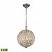 16254/5-LED - Elk Lighting - Renaissance - 17 Inch 24W 5 LED Chandelier Weathered Zinc Finish with Clear Crystal Glass - Renaissance