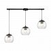 85210/3L - Elk Lighting - Kendal - Three Light Linear Mini Pendant Oil Rubbed Bronze Finish with Patterned Clear Glass - Kendal