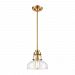 46575/1 - Elk Lighting - Manhattan Boutique - One Light Mini Pendant Brushed Brass Finish with Clear Glass - Manhattan Boutique