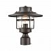 46073/1 - Elk Lighting - Renninger - One Light Outdoor Post Mount Oil Rubbed Bronze Finish with Clear Glass - Renninger