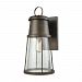 45066/1 - Elk Lighting - Crowley - One Light Outdoor Wall Lantern Hazelnut Bronze Finish with Clear Seedy Glass - Crowley