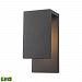 45231/LED - Elk Lighting - Pierre - 11 Inch 11W 1 LED Outdoor Wall Lantern Textured Matte Black Finish with Textured Matte Black Shade - Pierre