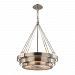 32226/8 - Elk Lighting - Chronology - Eight Light Chandelier Brushed/Polished Stainless Finish with Clear/Frosted Glass - Chronology