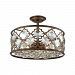 31092/4 - Elk Lighting - Armand - Four Light Semi-Flush Mount Weathered Bronze Finish with Champagne-Plated Crystal - Armand