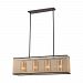 57028/4 - Elk Lighting - Diffusion - Four Light Chandelier Oil Rubbed Bronze Finish with Mercury Glass with Beige Organza Shade - Diffusion