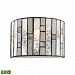70210/1-LED - Elk Lighting - Ethan - 11 Inch 9.5W 1 LED Wall Sconce Tiffany Bronze Finish with Mercury/Clear Rippled/Gray Art Glass - Ethan