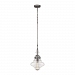 66168/1 - Elk Lighting - Gramercy - 18 Inch One Light Pendant Weathered Zinc Finish with Clear Glass - Gramercy