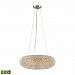 45291/6-LED - Elk Lighting - Crystal Ring - 18 Inch 28.8W 6 LED Chandelier Polished Chrome Finish with Clear Bead Crystal - Crystal Ring