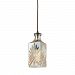 10800/1-LA - Elk Lighting - Giovanna - One Light Pendant with Recessed Lighting Kit Oil Rubbed Bronze Finish with Champagne Plated Decanter Glass - Giovanna