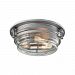 16104/3 - Elk Lighting - Riley - Three Light Flush Mount Weathered Zinc Finish with Clear Blown Glass - Riley