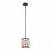 70252/1-LA - Elk Lighting - Minden - One Light Mini Pendant Tiffany Bronze Finish with Frosted Seedy Glass with Tan Mica Shade - Minden