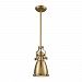 66599-1 - Elk Lighting - Chadwick - One Light Mini Pendant Satin Brass Finish with Frosted Glass with Metal Shade - Chadwick
