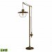 D2254-LED - Elk Lighting - Hamlin - 70 Inch 9.5W 1 LED Adjustable Floor Lamp Antique Brass Finish with Antique Brass Metal Shade - Hamlin