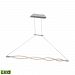 LC1350-10-98-LA - Elk Lighting - Twist - 45 Inch 36W 2 LED Pendant with Recessed Lighting Kit Aluminum Finish with Opal White Glass - Twist