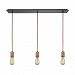 14391/3LP - Elk Lighting - Camley - Three Light Linear Mini Pendant Oil Rubbed Bronze/Polished Gold Finish - Camley