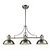 66125-3 - Elk Lighting - Chadwick - Three Light Island Satin Nickel Finish with Frosted Glass with Metal Shade - Chadwick