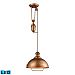 65061-1-LED - Elk Lighting - Farmhouse - 70 Inch 9.5W 1 LED Adjustable Pendant Bellwether Copper Finish with Metal Shade - Farmhouse