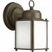 P5986-20MD - Progress Lighting - Roman Coach - 8.5 Inch 1 Light Outdoor Wall Lantern Antique Bronze Finish with Etched Seeded Glass - Roman Coach