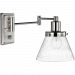P710084-009 - Progress Lighting - Hinton - 8 Inch 1 Light Wall Bracket Brushed Nickel Finish with Clear Seeded Glass - Hinton