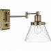 P710084-163 - Progress Lighting - Hinton - 8 Inch 1 Light Wall Bracket Vintage Brass Finish with Clear Seeded Glass - Hinton