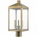 20592-01 - Livex Lighting - Nyack - Three Light Outdoor Post Top Lantern Antique Brass Finish with Clear Glass - Nyack