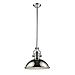 66118-1 - Elk Lighting - Chadwick - 17 Inch 9.5W 1 LED Pendant PLN: Polished Nickel A19 Medium BasePolished Nickel Finish with Frosted Glass with Metal Shade - Chadwick