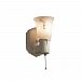 CER-7151-CKS-GCBS-BRSS-PL1-LED-9W - Justice Design - American Classics - Chateau Single-Arm with Uplight Glass Shade Wall Sconce Polished Brass Self Ballast LEDChoose Your Options - American ClassicsG��
