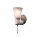 CER-7131-WHT-FALA-BRSS - Justice Design - American Classics - Vintage Round with Uplight Glass Shade Wall Sconce Polished Brass E26 Medium Base IncandescentChoose Your Options - American ClassicsG��