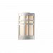 CER-7285W-HMIR - Justice Design - Ambiance - Small Cross Window Open Top and Bottom Outdoor Wall Sconce Hammered Iron E26 Medium Base IncandescentChoose Your Options - AmbianceG��