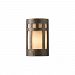CER-7345W-HMIR - Justice Design - Ambiance - Small Prairie Window Open Top and Bottom Outdoor Wall Sconce Hammered Iron E26 Medium Base IncandescentChoose Your Options - AmbianceG��