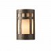 CER-7355W-HMBR - Justice Design - Ambiance - Large Prairie Window Open Top and Bottom Outdoor Wall Sconce Hammered Brass E26 Medium Base IncandescentChoose Your Options - AmbianceG��