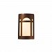 CER-7385W-TRAM - Justice Design - Ambiance - Small Arch Window Open Top and Bottom Outdoor Wall Sconce Mocha Travertine E26 Medium Base IncandescentChoose Your Options - AmbianceG��