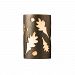 CER-7475W-HMBR - Justice Design - Ambiance - Large Oak Leaves Open Top and Bottom Outdoor Wall Sconce Hammered Brass E26 Medium Base IncandescentChoose Your Options - AmbianceG��