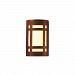 CER-7485-HMPW-MICA - Justice Design - Ambiance - Small Craftsman Window Open Top and Bottom Wall Sconce Hammered Pewter E26 Medium Base IncandescentChoose Your Options - AmbianceG��
