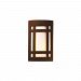 CER-7485-TERA-MICA - Justice Design - Ambiance - Small Craftsman Window Open Top and Bottom Wall Sconce Terra Cotta E26 Medium Base IncandescentChoose Your Options - AmbianceG��
