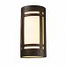 CER-7497W-HMIR - Justice Design - Ambiance - Really Big Craftsman Window Open Top and Bottom Outdoor Wall Sconce Hammered Iron E26 Medium Base IncandescentChoose Your Options - AmbianceG��