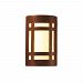 CER-7495W-HMPW - Justice Design - Ambiance - Large Craftsman Window Open Top and Bottom Outdoor Wall Sconce Hammered Pewter E26 Medium Base IncandescentChoose Your Options - AmbianceG��