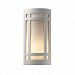 CER-7497W-CRK - Justice Design - Ambiance - Really Big Craftsman Window Open Top and Bottom Outdoor Wall Sconce White Crackle E26 Medium Base IncandescentChoose Your Options - AmbianceG��