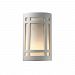 CER-7495W-BIS - Justice Design - Ambiance - Large Craftsman Window Open Top and Bottom Outdoor Wall Sconce Bisque E26 Medium Base IncandescentChoose Your Options - AmbianceG��