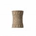 CER-7900W-TRAM - Justice Design - Tuscan Garden - Hourglass Cylinder Sconce with Flame Design Open Top and Bottom Outdoor Wall Sconce Mocha Travertine E26 Medium Base IncandescentChoose Your Options - Tuscan GardenG��